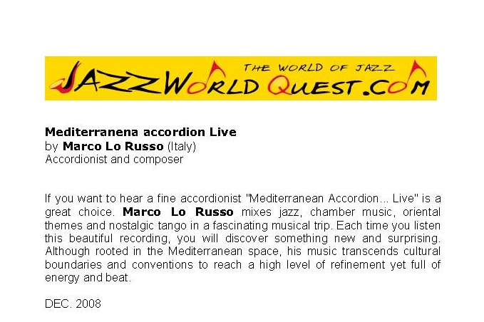 JazzWorldQuest Mediterranean Accordion by Marco Lo Russo