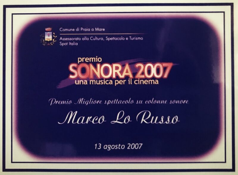 Premio Sonora 2007 musica per cinema