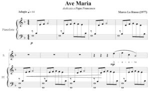 Ave Maria sheet music music score by Marco Lo Russo